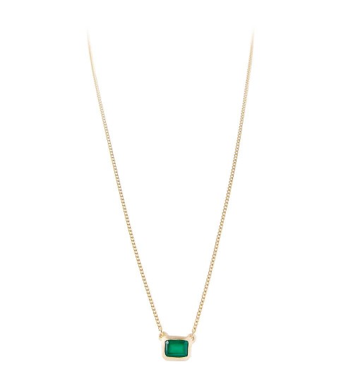 FAIRLEY - Green Agate Deco Necklace