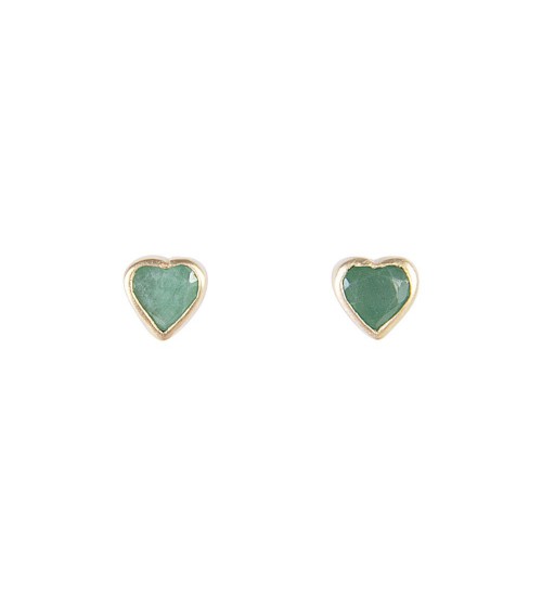 FAIRLEY - Emerald Heart Studs