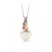 IKECHO PEARLS - Coin Silver Rose Gold Plates Chain Pendant