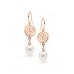 IKECHO PEARLS - Freshwater Pearl 14k Rose Gold CZ Earrings