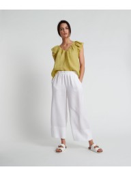 IN THE SAC - Ayra Wide Leg Linen Pant - White