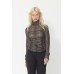 JOEY THE LABEL  - Baby Leopard Sheer Ruched Top 