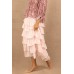 JOEY THE lABEL - Birdy Layered Skirt - Pictured in Pink Lotus