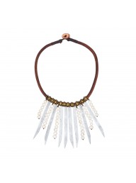 MULBERRY MONGOOSE - Sculptured Snare Necklace