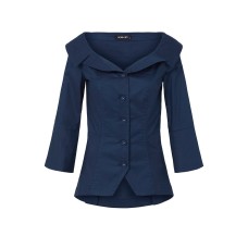 MOSS & SPY - Vivienne Shirt - White (Pictured in Navy) MOSS & SPY - Vivienne Shirt - White (Pictured in Navy)