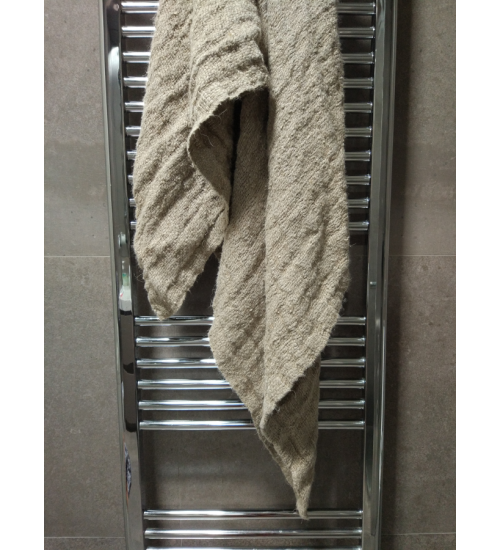 Bessie Handwoven, Pure Linen Bath Towel - Natural
