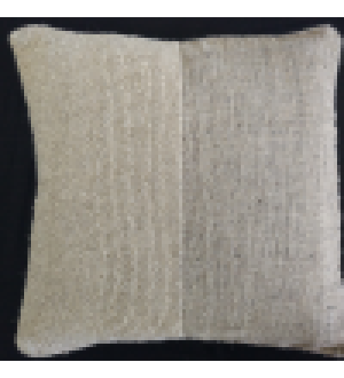 Ada Woven Linen Cushion - Natural/Charcoal