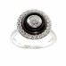 SYBELLA - Black Resin & Clear CZ Dress Ring