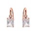 SYBELLA - Camilla Baguette Rose Gold Hook Earrings