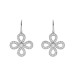 SYBELLA - Rhodium Open Cubic Zirconia Flower Earrings
