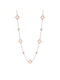 SYBELLA - Rose Gold Flower & Cubic Zirconia Necklace