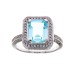 SYBELLA - Micro-Pave Princess Cut Blue Topaz Dress Ring