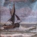 Swarm Canvas Painting Zip Clutch - Ocean Sail